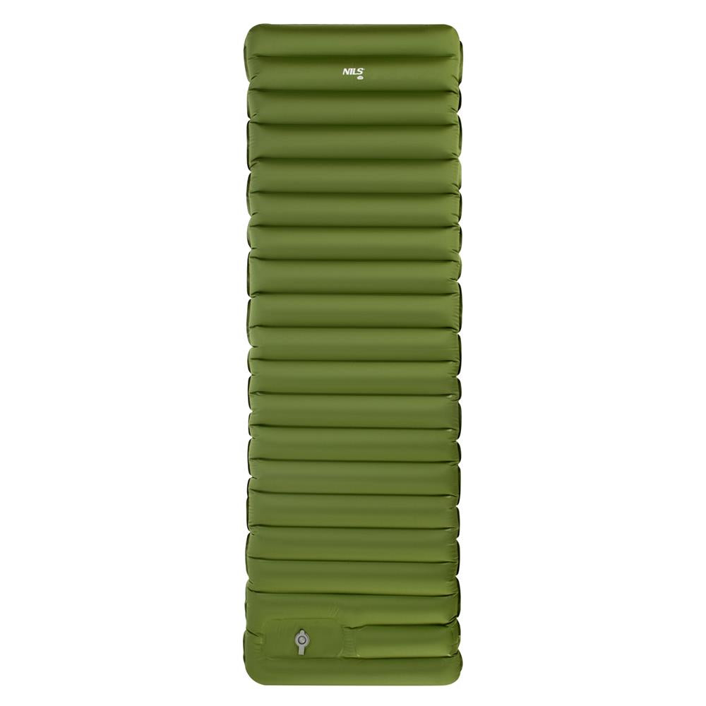 NILS CAMP Campingmatte mit Pumpe 190 cm grün Isomatte aufblasbar Outdoor
