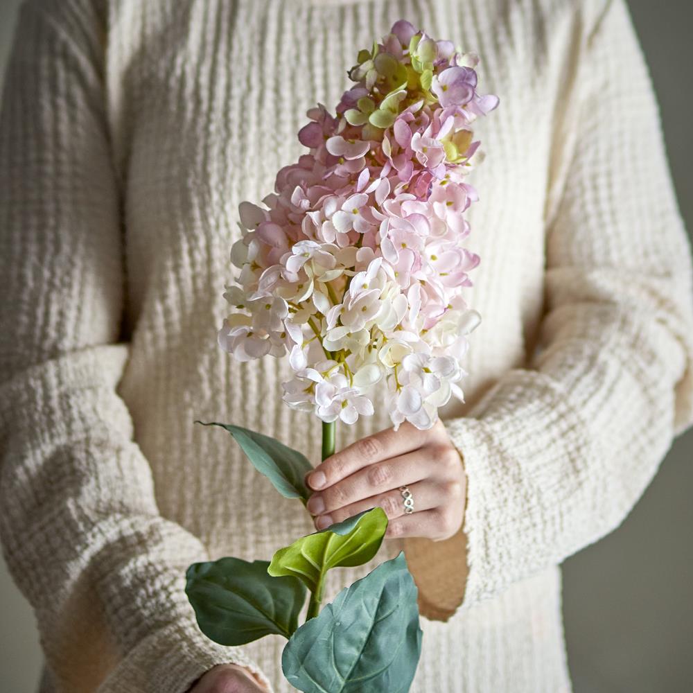 Bloomingville Hydrangea Stiel künstliche Blume rosa Deko Vase Wohnzimmer Blumen