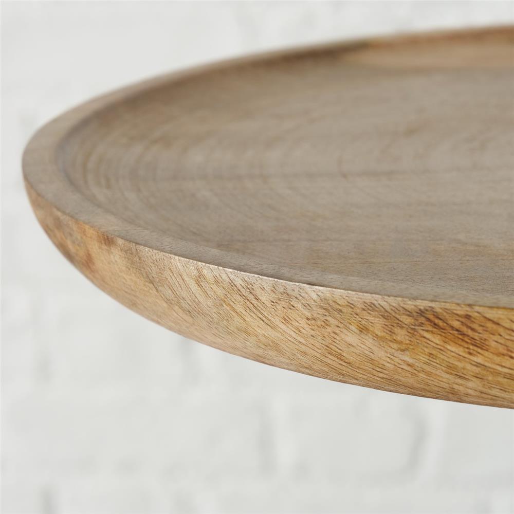 BOLTZE Etagere Kabir 35cm 2-stöckig Holz mit Griff für Dekoration Elegantes Skandinavisch Design