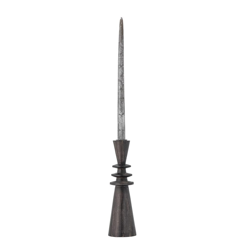 Bloomingville Armel Kerzenhalter Schwarz Mangoholz 8x26cm