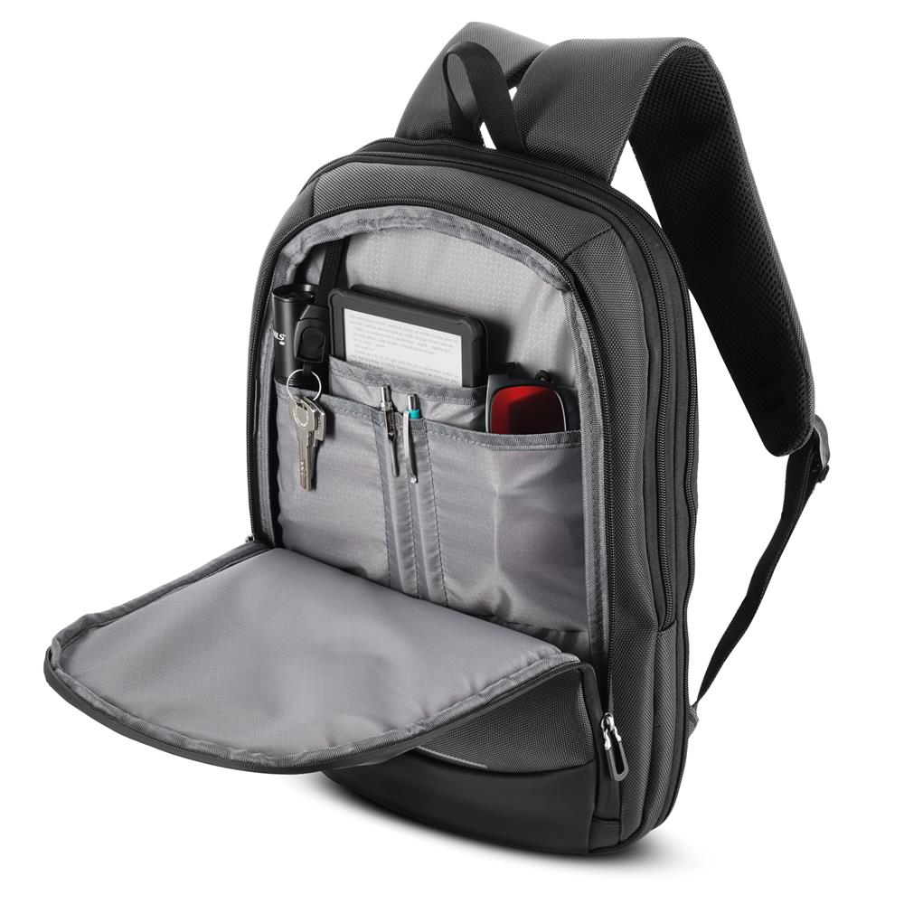 NILS Laptop Rucksack 19L Grau - Handgepäckgröße Business Reisen Arbeit Alltag