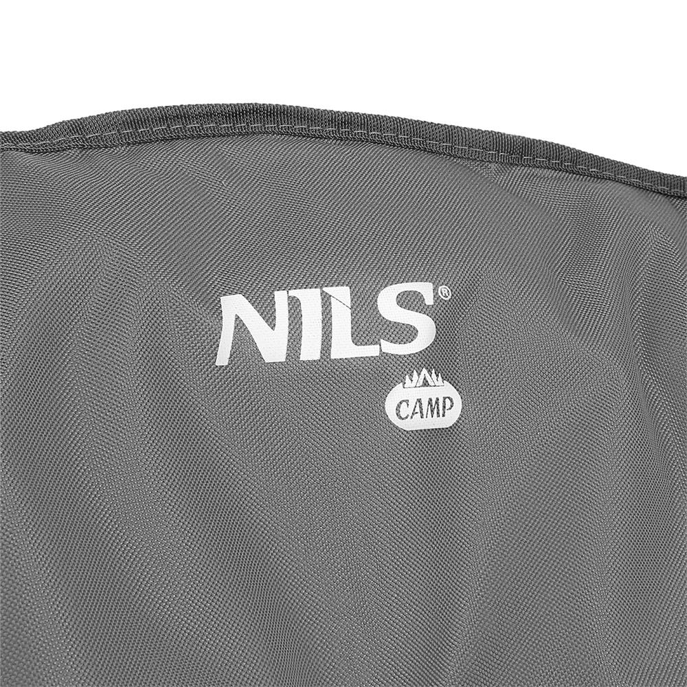 NILS CAMP Campingstuhl faltbar in Grau - bequemer Outdoor Stuhl für Camping, Angeln & Garten