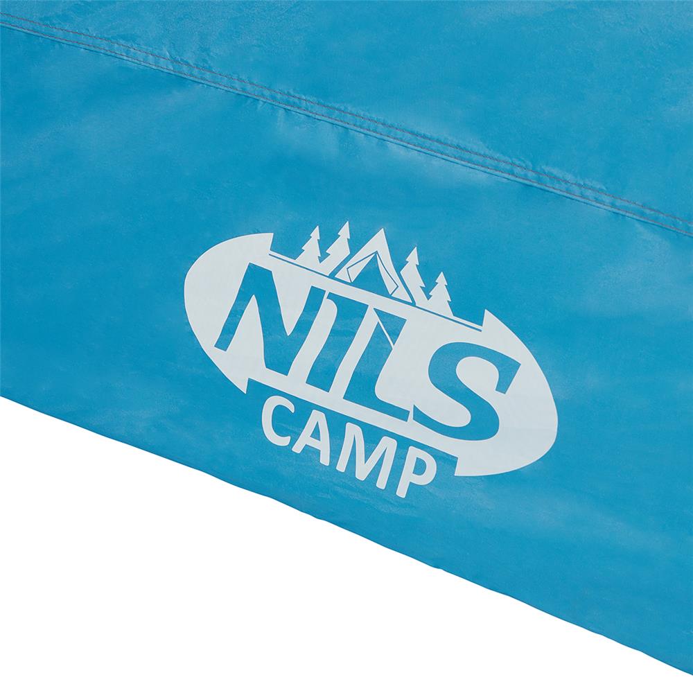 NILS CAMP Strandzelt XXL blau für Strand Camping und Garten UV Schutz großes Familienzelt