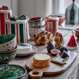 Bloomingville Peo Teller Grün Steingut 4er Set Weihnachtsteller 16 cm