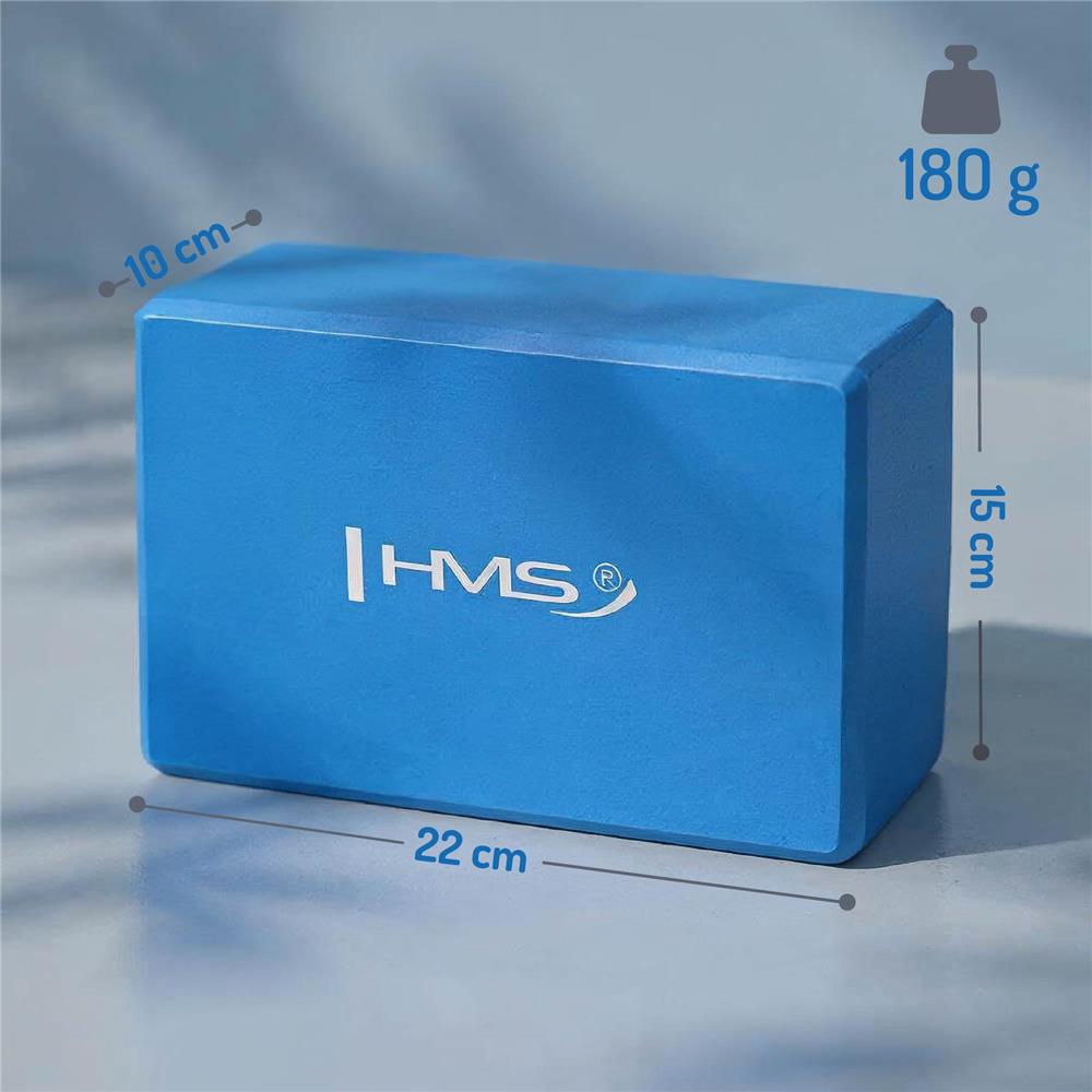 Yoga Block Blau Yogaklotz für Yoga, Pilates und Dehnübungen | HMS KJ01
