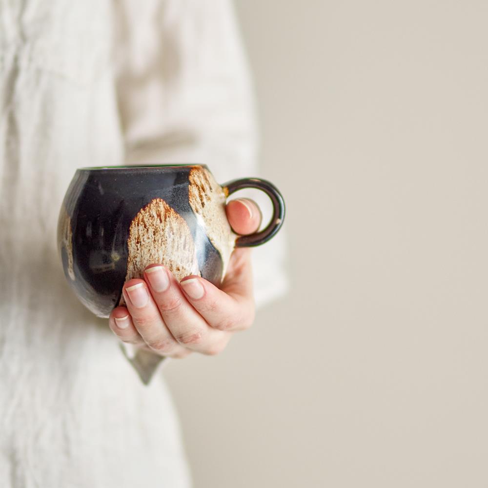 Bloomingville Paula Tasse Braun Steingut 275ml Kaffeetasse