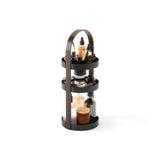 Umbra Bellwood 3-stufiger Kosmetik/Makeup Organizer in Schwarz/Walnuss
