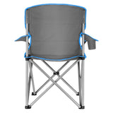 NILS CAMP Campingstuhl Grau-Blau - gepolsterter Klappstuhl mit Armlehnen für Camping, Garten & Angeln