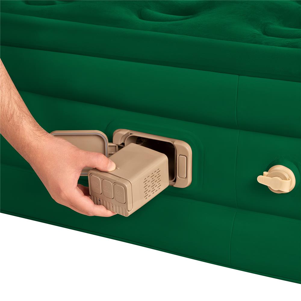 NILS CAMP Campingmatratze Doppelbett grün 200x145x35 cm mit elektrischer Pumpe Gästebett