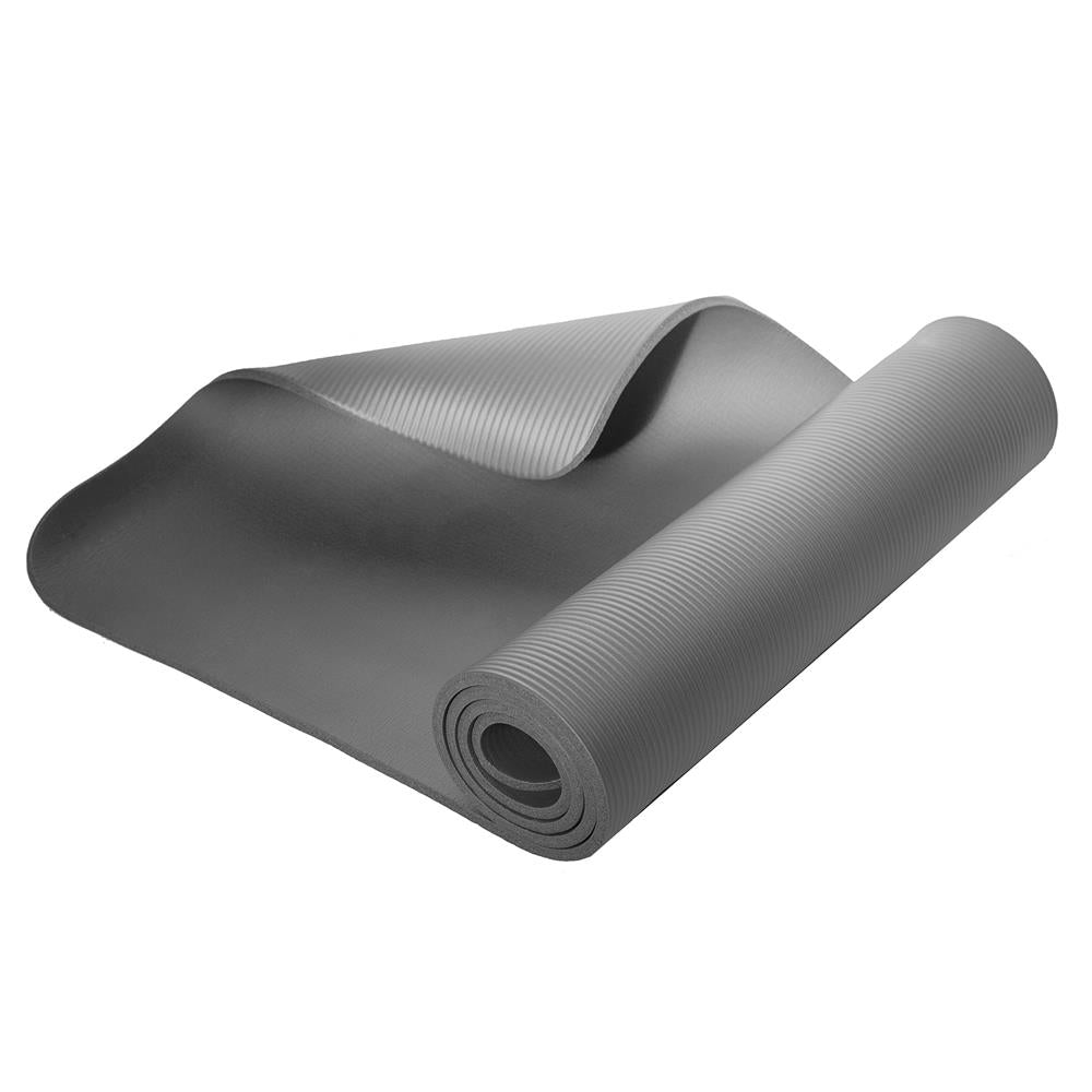 Yogamatte 183 x 61 x 1 cm Fitnessmatte Grau Gymnastikmatte rutschfest | HMS YM03