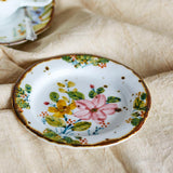 Bloomingville Savina Teller 4er Set D15 cm bunt - Steingut Teller mit Blumenmuster für Tischdeko