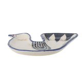Bloomingville Trudy Schale Weiß Steingut L12,5xH1xW14 cm – dekorative Vogelschale
