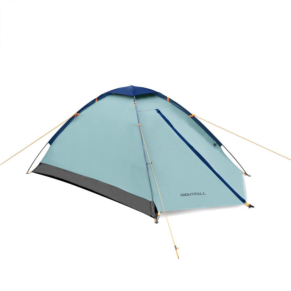 NILS CAMP Nightfall Zelt für 2 Personen in Hellblau - leichtes Campingzelt für Trekking, Berge & Outdoor