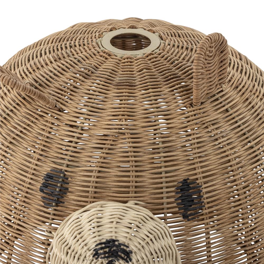 Bloomingville MINI Lilu Lampenschirm natur - Rattan Lampenschirm Bär für Kinderzimmer & Deckenleuchte