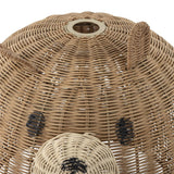 Bloomingville MINI Lilu Lampenschirm natur - Rattan Lampenschirm Bär für Kinderzimmer & Deckenleuchte
