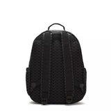 Kipling SEOUL, großer Rucksack, Signature Emb (schwarz), Laptoprucksack 15 Zoll mit viel Stauraum