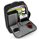 NILS Laptop Rucksack 15L Schwarz - mit USB- und USB-C-Anschlüssen Arbeit Schule Uni Reisen