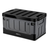 NILS CAMP Transportbox XL 70L Grau-Schwarz - große klappbare Campingbox für Auto & Outdoor