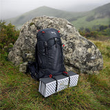 NILS CAMP Isomatte faltbar 195 cm in Schwarz - isolierende Matte für Outdoor, Trekking & Camping