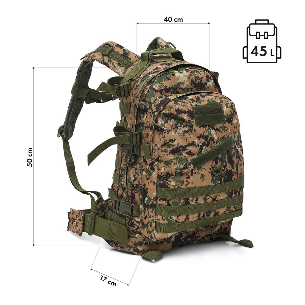 NILS CAMP taktischer Rucksack Vanguard 45L in Moro - Outdoor Rucksack für Trekking & Survival