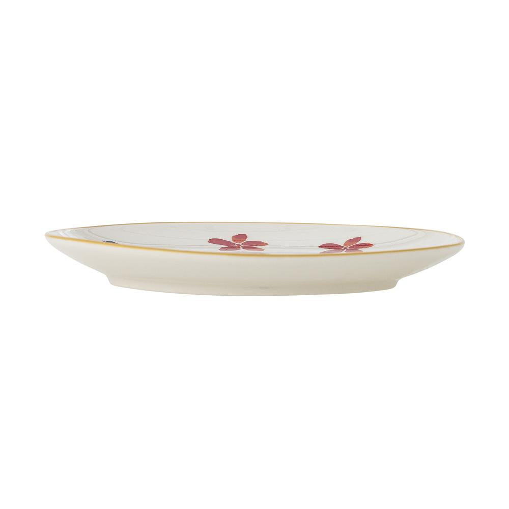 Bloomingville Lindsay Teller 4er Set D15 cm bunt - Steingut Teller mit Blumenmuster für Tischdeko