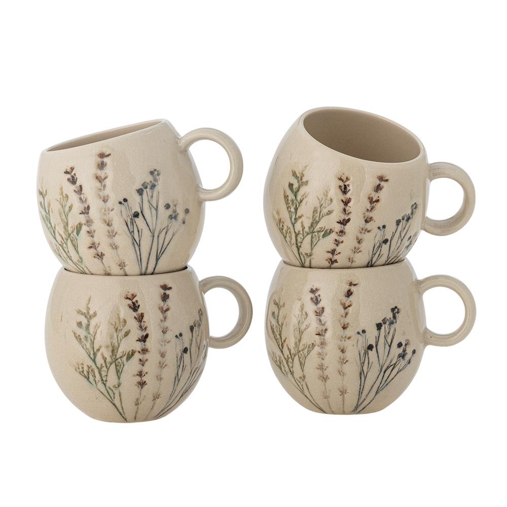 Bloomingville Bea Tasse Natur Steingut 250ml 4er Set
