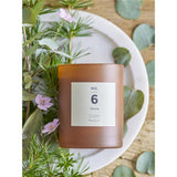 Bloomingville NO. 6 - Sequoia Duftkerze, Braun, Natürliches Wachs, 210 G. - 50 Hour - Gift box - D8xH10 cm