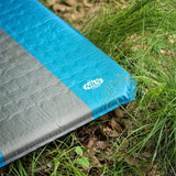 NILS CAMP selbstaufblasende Campingmatte 195 cm blau-grau Isomatte Outdoor Schlafmatte