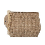 Bloomingville MINI Harrison Aufbewahrungskorb Natur Bankuan Grass Kinderzimmer Spielzeugkorb Löwe
