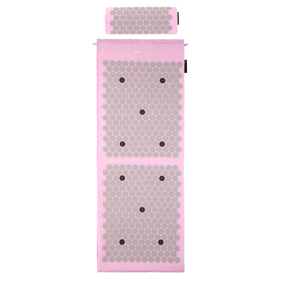 Akupressurmatte mit Kissen Rosa/Grau 15444 Punkte | HMS Premium AKM04