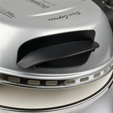 G3Ferrari elektrischer Pizzaofen Delizia 1200 W für Pizza Ø 31cm silber Pizzamaker mit feuerfestem Naturstein