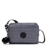 Kipling ABANU M, Mittelgroße Umhängetasche, Signature Print (blau), 4L, Schultertasche