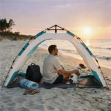 NILS Wurfzelt automatisch in grau für Strand Camping und Garten mit UV Schutz