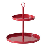 BOLTZE Etagere Samina Metall rot rund Höhe 34 cm lebensmittelgeeignet
