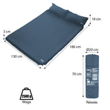 NILS CAMP selbstaufblasende Campingmatte 2 Personen 190 cm grau Isomatte Outdoor
