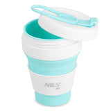 NILS CAMP faltbare Trinkflasche 475 ml Silikon minzgrün für Camping Outdoor Reisen