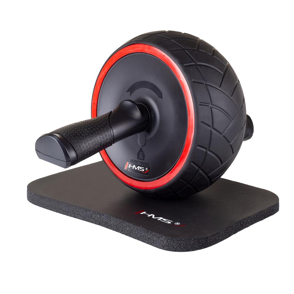 Bauchroller mit Rückholfeder und Unterlegmatte für Bauchtraining | HMS WA14