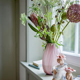 Bloomingville Ennis Vase aus Glas in Rose – elegante Glasvase für Wohnzimmer und Tischdeko
