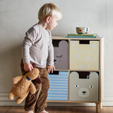 Bloomingville MINI Calle Bücherregal bunt - Kinderregal mit Schubladen aus Holz für Kinderzimmer