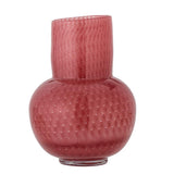 Bloomingville Roscoe Vase aus Glas in Rose – mundgeblasene Vase für Wohnzimmer und Tischdeko