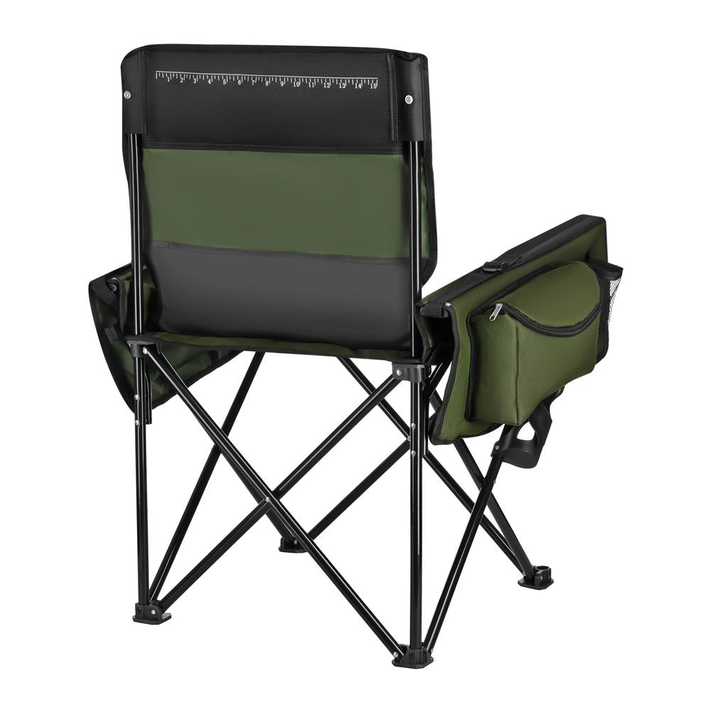 NILS CAMP Campingstuhl in Grün - stabiler Klappstuhl mit Taschen für Camping, Garten & Angeln