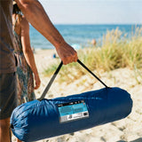 NILS Strandstuhl Blau-Rot gestreift- bequemer klappbarer Campingstuhl für Garten, Strand & Outdoor