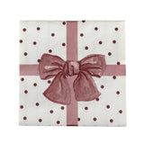 Bloomingville Bowie Servietten 20er Pack 33x33 cm blau mit Schleife Papierservietten Weihnachtstisch