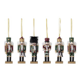 Bloomingville Nikita Baumanhänger, 6er Set – Nussknacker aus Holz, Grün & Rot, dänisches Design
