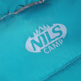 NILS CAMP Schlafsack Größe M Grau-Türkis - Mumienschlafsack für Outdoor, Trekking & Camping