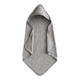 Mushie Baby-Kapuzenhandtuch, Gray, aus 100% Bio-Baumwolle
