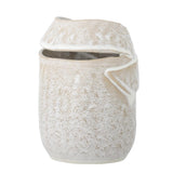 Bloomingville Abeera Vase – Steingut-Vase in Natur mit einzigartiger Glasur, 20 cm Höhe