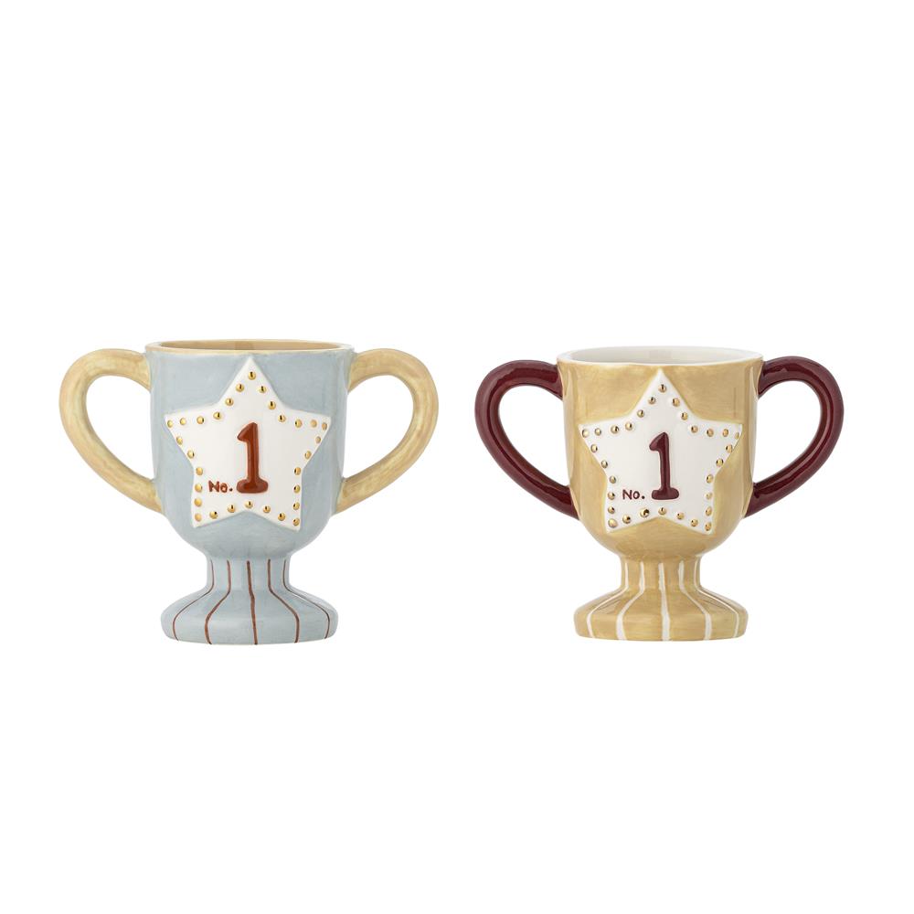 Bloomingville MINI Trophy Tasse Pokal fürs Kinderzimmer & Alltag, bunt, 2er Set