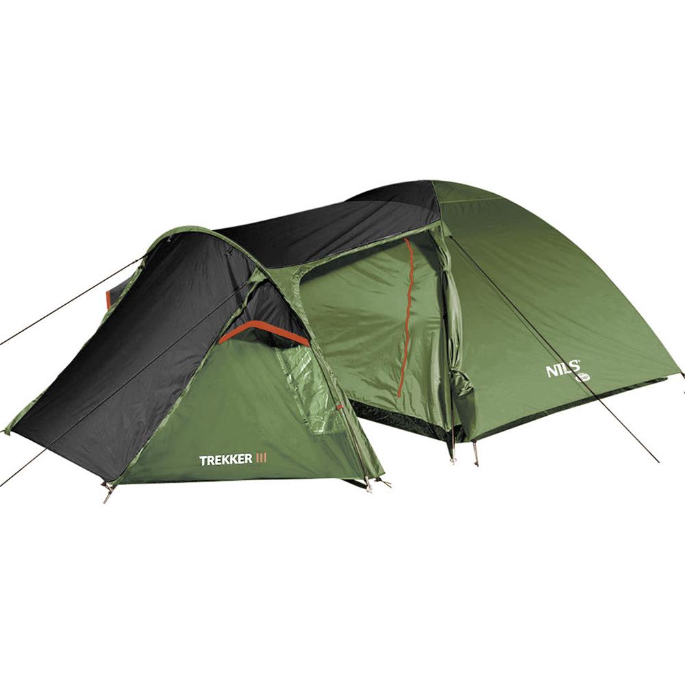 NILS CAMP Trekker III Zelt für 3 Personen - Campingzelt mit Vorraum für Outdoor, Trekking & Camping