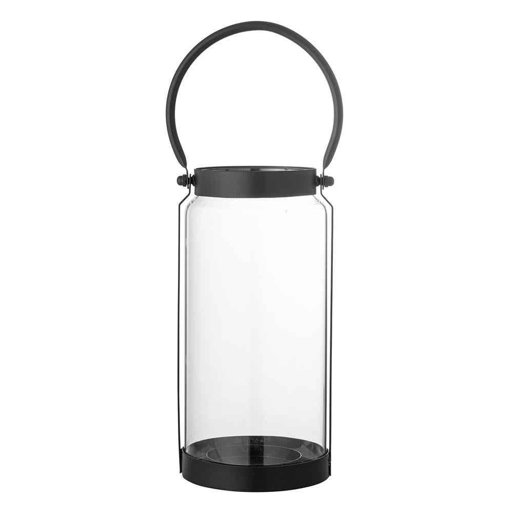 Bloomingville Danila Teelichthalter schwarz D13,5 cm aus Glas – moderner Kerzenhalter für Wohnzimmer
